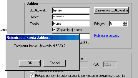 Rejestracja - potwierdzenie checi rejestracji